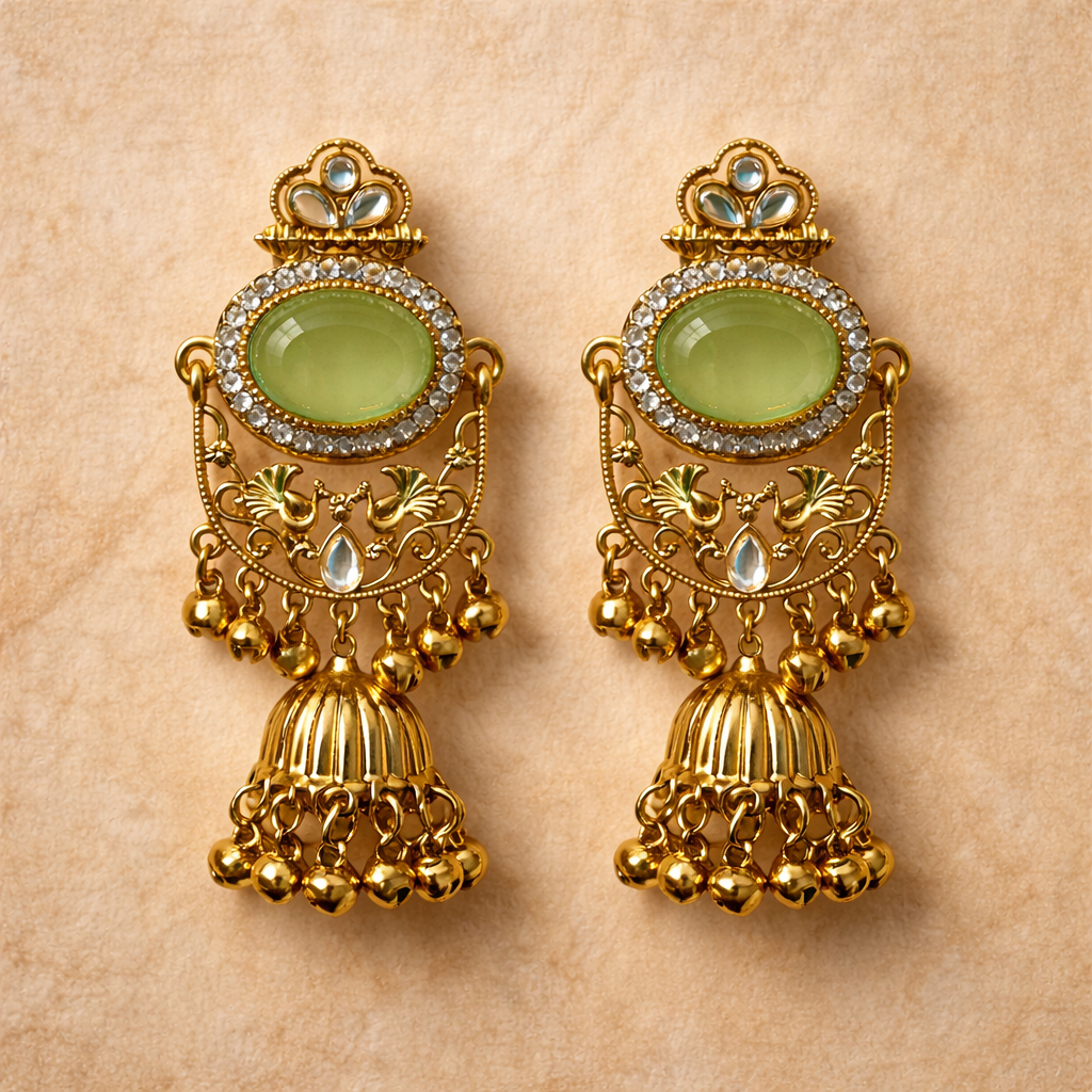 Zariona Royal Antique Jhumka Earrings