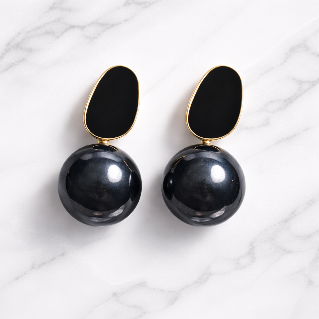 Elegant Pearl Drop Statement Earrings