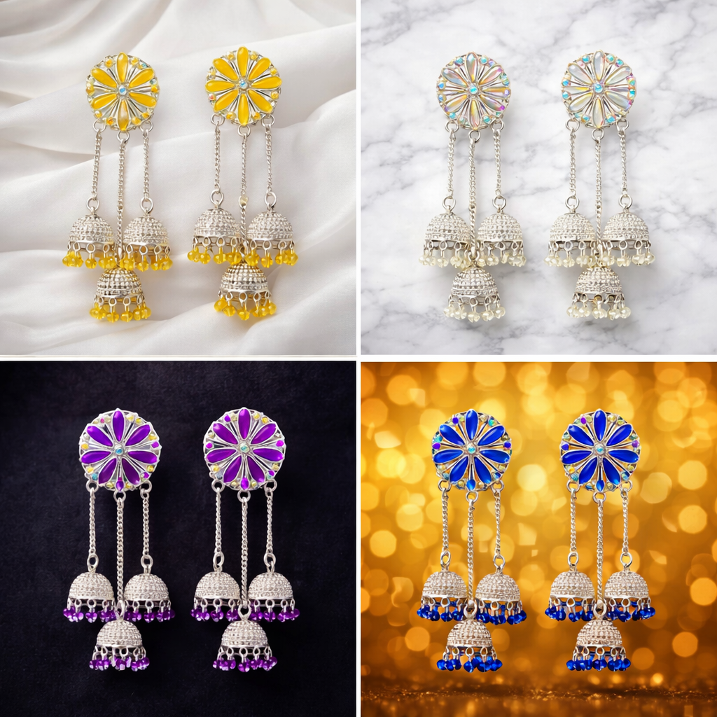 Sunshine Blossom Jhumka Drops