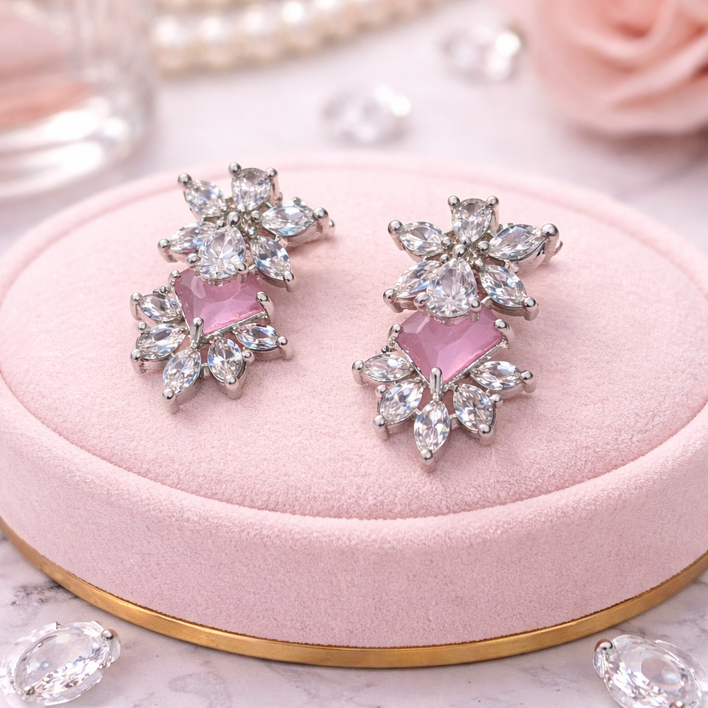 AD Luxury Crystal Earrings – Party & Occasion Wear