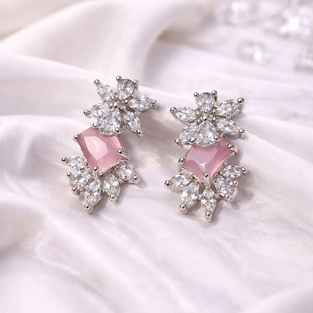AD Luxury Crystal Earrings – Party & Occasion Wear
