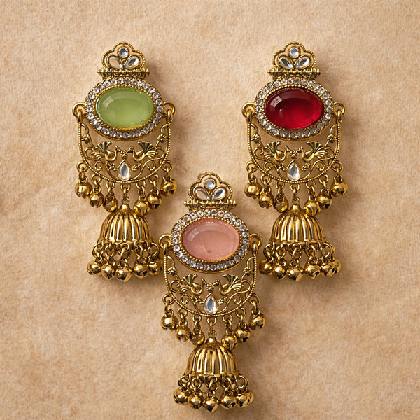 Zariona Royal Antique Jhumka Earrings